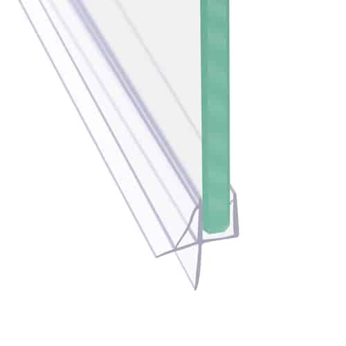 Frameless Shower Door Bottom Seal Shower Sweep with Drip Rail for 1/4