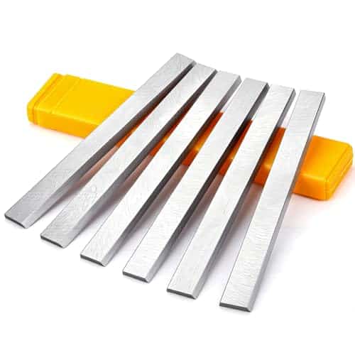 Hicarer 6 Pcs 6-1/8 Inch Jointer Knives Blades, W6 High-Speed Steel, Design for 6 Inch Bench Planer, Compatible with Mainstream Models from Multiple Brands