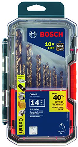 BOSCH CO14B 14-Piece Cobalt Drill Bit Set