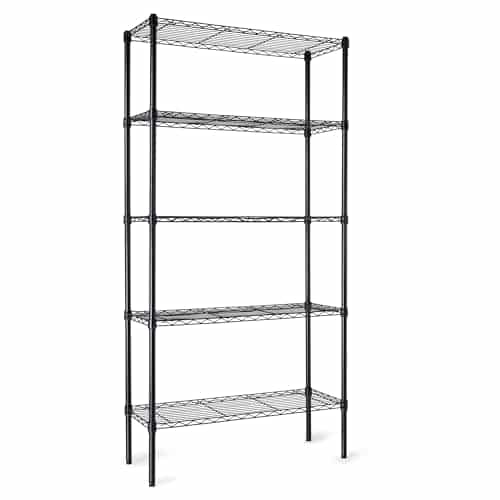 Amazon Basics 5-Shelf Adjustable Steel Wire Storage Shelves