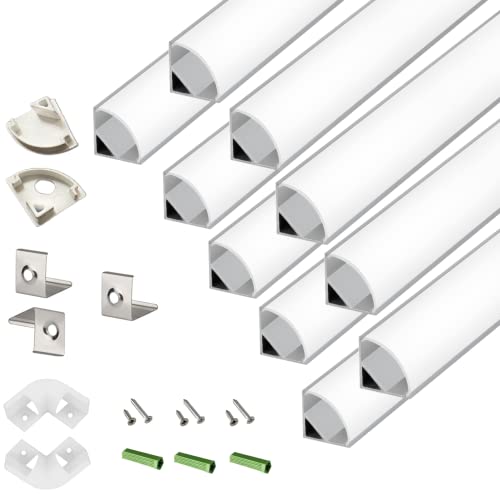 THMOOTHER 10-Pack LED Strip Aluminum Channel Diffuser