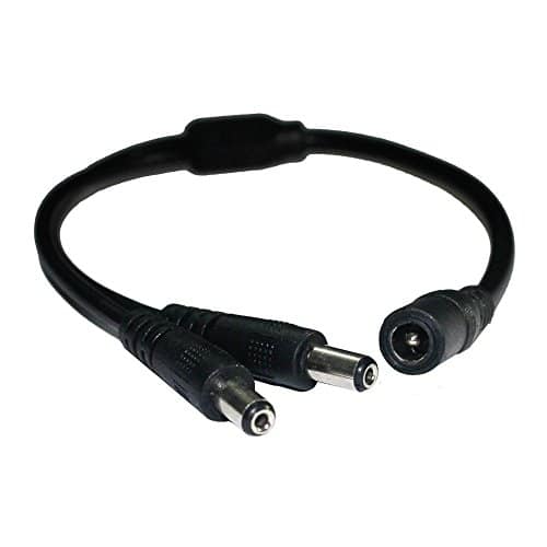 ESUMIC DC Power Female to Male Splitter Adapter Cable for LED Strip Light, 1 to 2