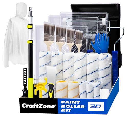 CraftZone 30PCS Paint Roller Kit