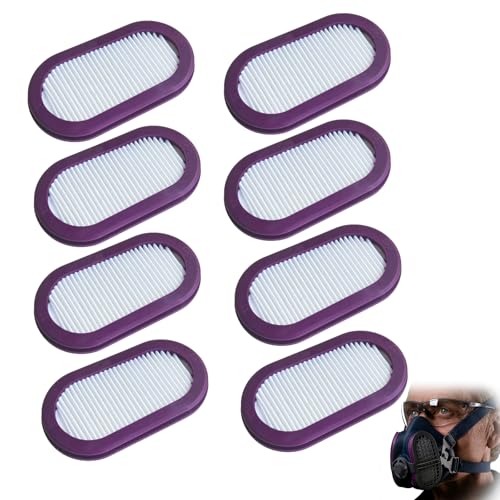8 Pack SPR321 P100 Replacement Filter, Both Small/Medium and Medium/Large