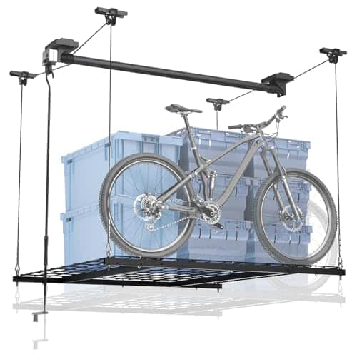 GADFISH Garage Ceiling Lift Storage Rack, Easy Lifting 85