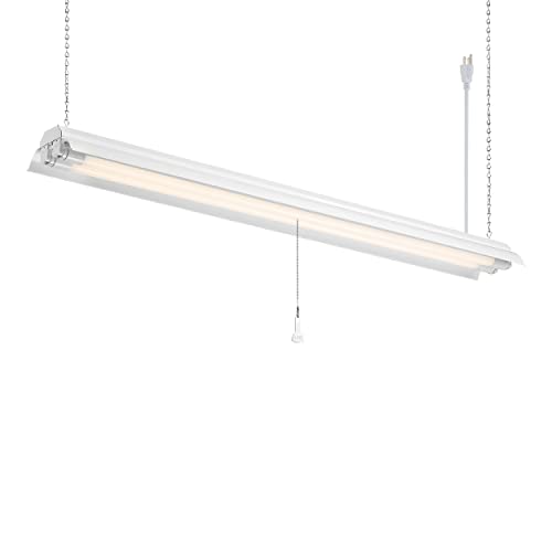 Designers Fountain 2-Lights Shop Light Fixture, 4 ft T8 LED Hanging Ceiling Lighting for Garage, Work Bench, Workshop and Utility Room, White Tubes, SL602T1840