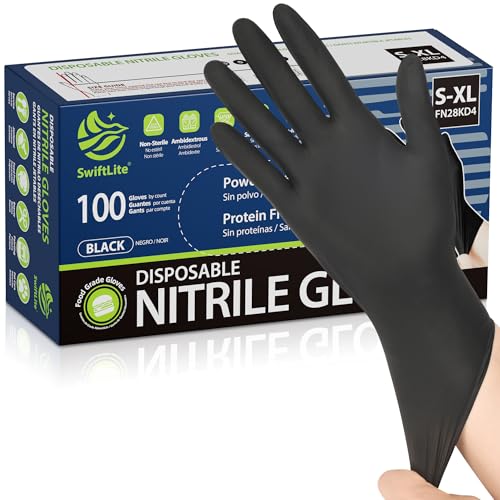 SWIFTLITE Black Nitrile Gloves