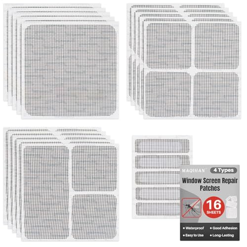 16 Sheets Window Screen Repair Kit