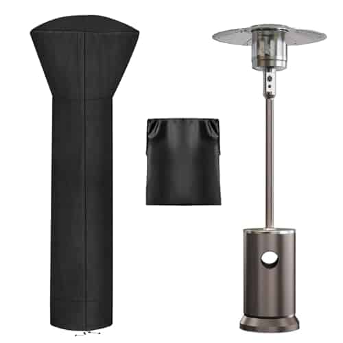 OutdoorLines Waterproof Outdoor Patio Heater Covers with Zipper and Storage Bag, Dust-proof UV-Resistant Windproof Propane Heavy Duty Heater Cover for Standing Heater, 1 Pack-89Hx33Dx19B inch Black