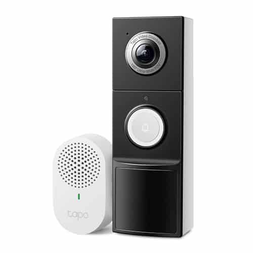 Tapo 2K+ Smart Video Doorbell - Wired or Battery Powered