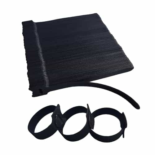 200 PCS 6 Inches Black Reusable Cable Ties, Adjustable Cord Straps, Cable Organizer, Cord Wrap and Hook Loop Cords Management,Adjustable Cord Ties for Organizing Home,Office,Garden,Data Centers