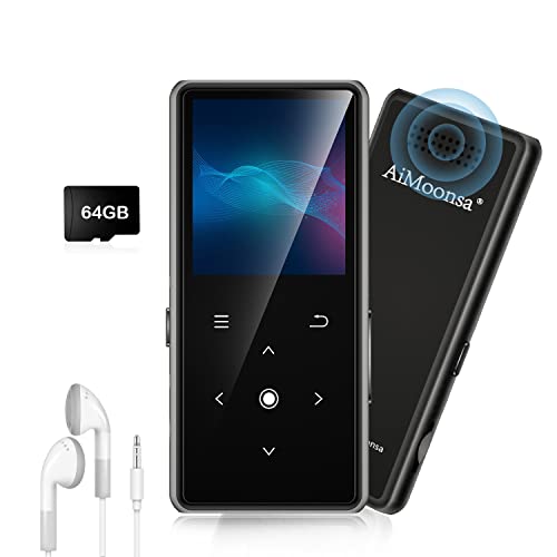 64GB MP3 Player with Bluetooth 5.2, AiMoonsa Music Player