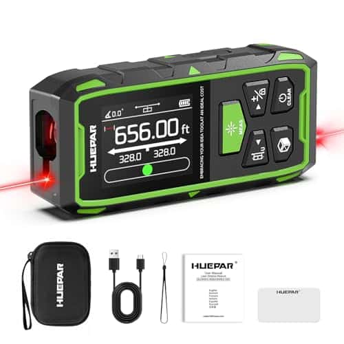 Huepar Professional 656ft/200M Dual Laser Distance Measuring Tool