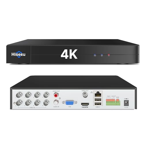 Hiseeu 4K 8 Channel DVR Security Digital Video Recorder