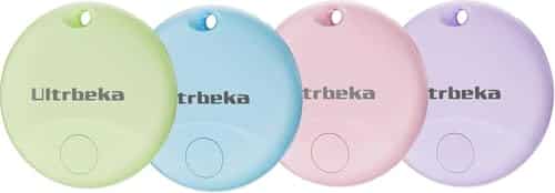 Ultrbeka Air Tracker Tag 4 Pack Bluetooth Item Finder for iPhone – MFi Certified Smart Tracker Compatible with Apple Find My, IP67 Waterproof Key Finder for Keys, Wallet, Luggage, Bike, Backpack