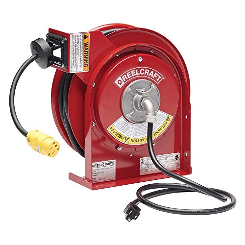 Reelcraft L-4545-123-3 Spring Driven Cord Reel with 45-Feet of 12/3 Cord
