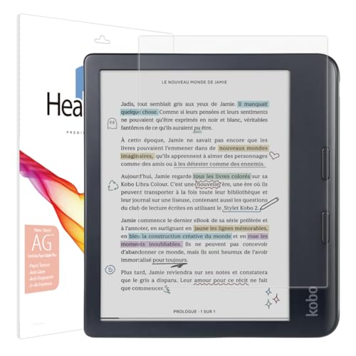 Healing Shield Screen Protector for Kobo Libra Colour/Kobo Libra 2, Paper Texture Feel Matte Film, Scratch Resistant, Real Pen Touch Sensitivity-kobolibracolour
