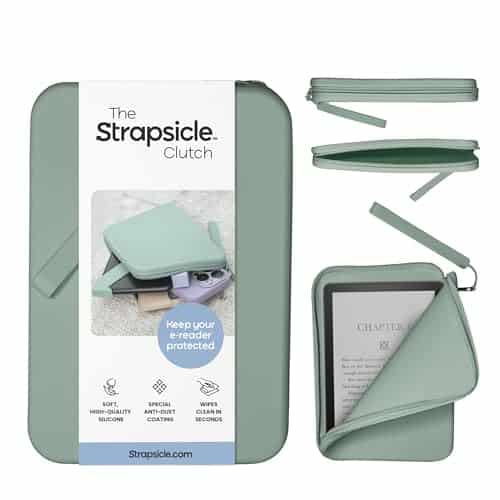 Strapsicle Silicone Clutch Bag for Your e-Reader and More - Sage