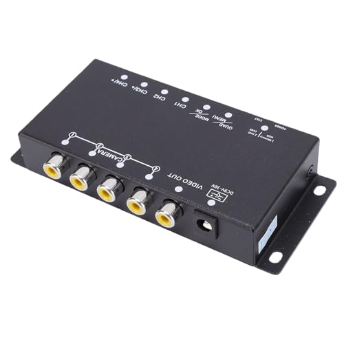 RASTKY 4 Channel Video Splitter Quad Processor Multiplexer for CCTV Security Camera with 4 Inputs 1080P AHD CVBS N P Dual System Low Power Consumption