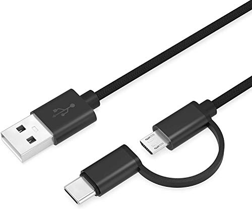 Superer Micro USB & Type C 2 in 1 Charging Cable for Kindle & Fire Devices