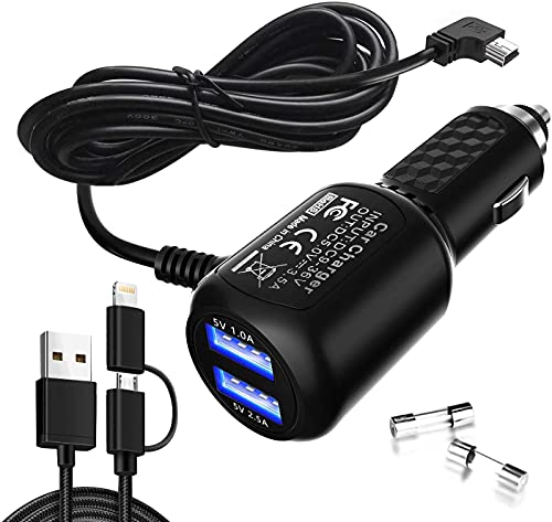 Car Charger for Garmin Nuvi,Garmin GPS Charger Cable,Mini USB Power Cord