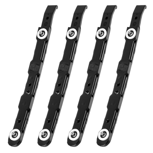 4 PCS Chassis Hard Drive Mounting Plastic Rails, Durable Anti-Scratch HDD Mount Rails Hdds Mountings Bracket Double-Deck HDD Ssd Mounting Bracket for Desktop Computer Cases, Black