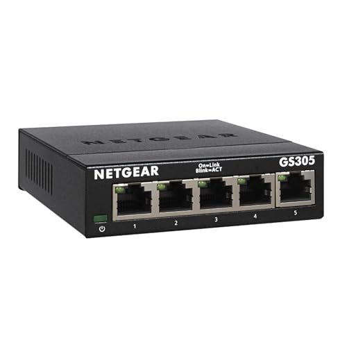 NETGEAR GS305 5-Port Gigabit Ethernet Unmanaged Network Switch