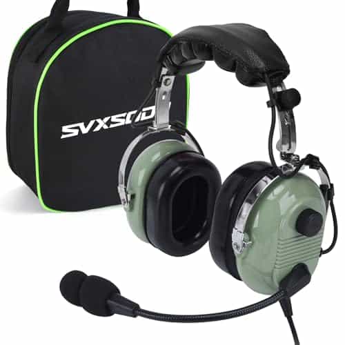 SVXSODA Aviation Headsets GA Headphone Noise Reduction
