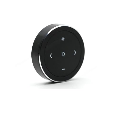 YuYue Electronic Wireless Bluetooth Media Button Remote Selfie Control Car Motorcycle Steering Wheel Music for iPhone or Android with Mount