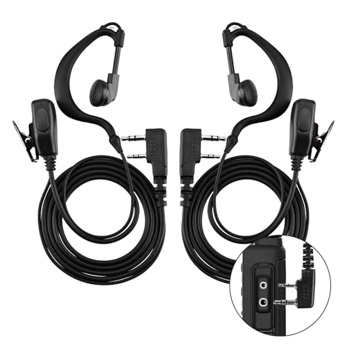 VistaRise 2pcs Walkie Talkie Earpiece with Mic for Retevis Pxton Baofeng