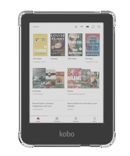Zcooooool Case for Kobo Clara Colour/Clara BW/Kobo Clara 2E eReader 6 inch Reinforced Corners Cover/Libra Colour Case/Clara BW Case/Clara 2E Case, Transparent
