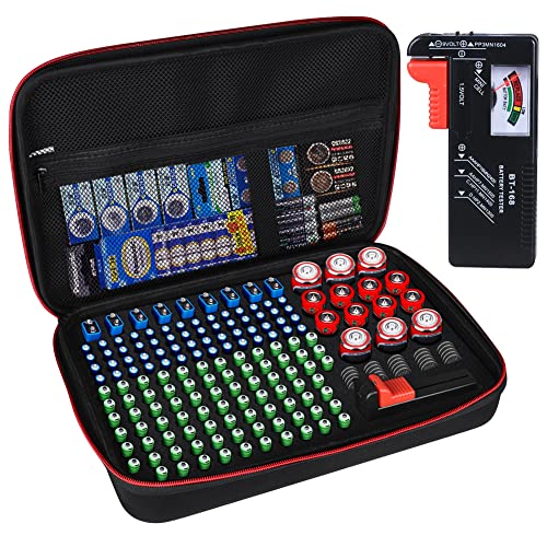 Battery Organizer Storage Box with Tester