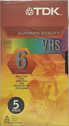 TDK 5 Pack T-120 Videotape