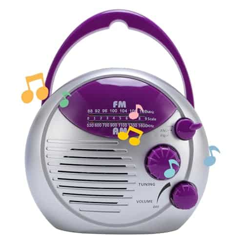 IPX4 Water Proof Shower Radio, Portable AM FM Radio for Bathroom Kitchen Outdoor