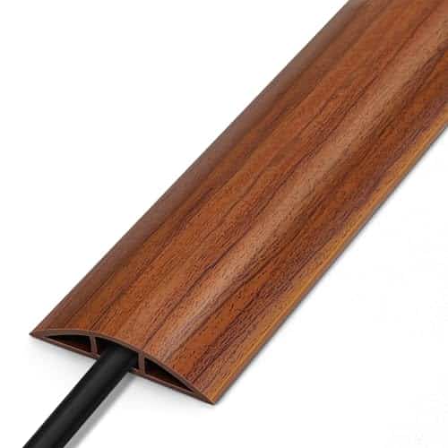 Floor Cord Cover 4FT, Walnut Wood Cord Hider