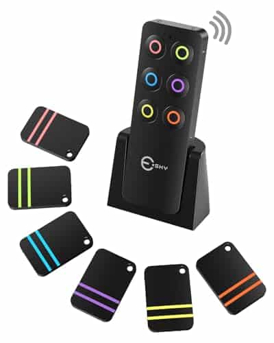 Esky Key Finder Locator with 85dB Noise Sound 6 Receivers Item Finder