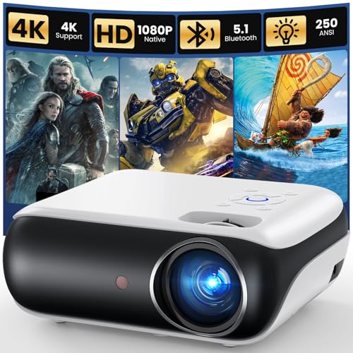 HAPPRUN Native 1080P Outdoor Smart Projector