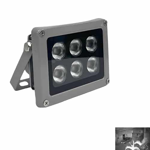 IR Illuminator for CCTV Security Cameras,12V ir Light 6 LED Infrared Illuminator Lights, Rainproof, Automatic Switch at Night (6-lamp IR Illuminator)