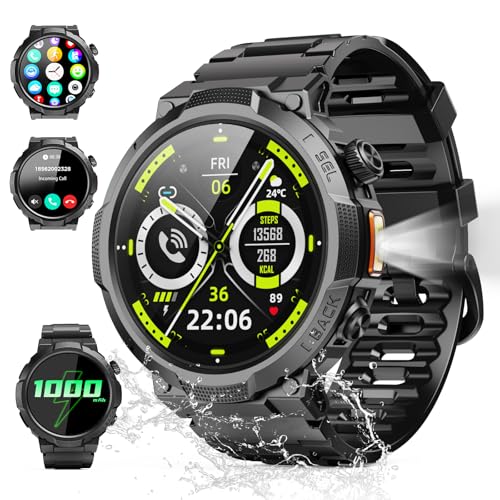 Soudorv Military Smart Watch for Men, 50+ Day Battery Life, Bluetooth Call