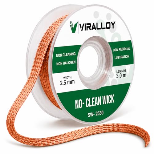 VIRALLOY Solder Wick 2.5mm x 10ft