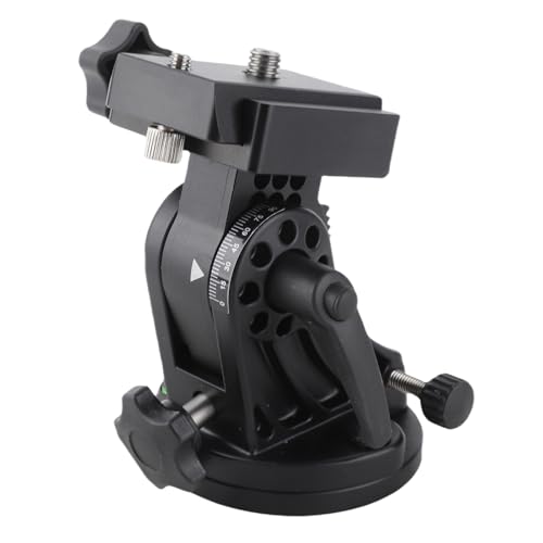 Aramox Telescope Latitude Adjustment Seat, Aluminum Alloy Equatorial Wedge, 0-90 Degree Fine Adjustment, 3/8 Inch Thread