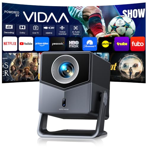 TOPTRO A2 4K Smart Projector with VIDAA Live TV and Dolby Audio