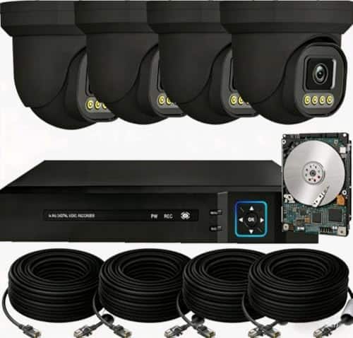 PoE Security Camera System Surveillance NVR Kits, 4pcs Cameras
