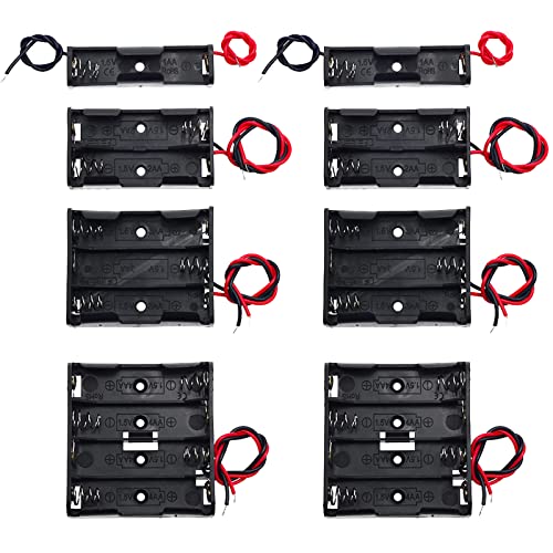 QTEATAK 8 Pack AA Battery Holder Bundle with Wire