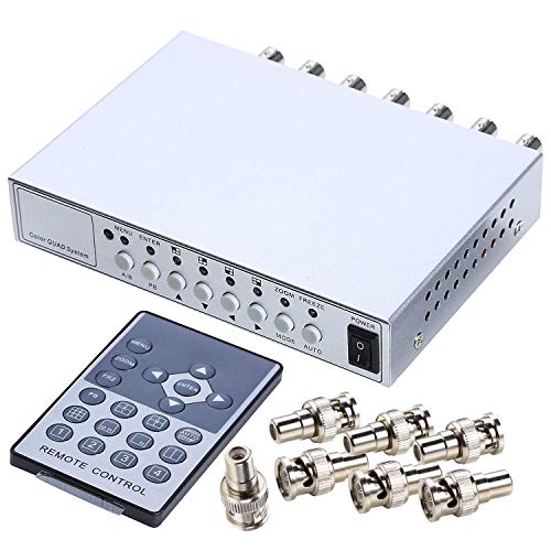 UHPPOTE 4 Channel Color Quad Video Splitter CCTV DVR Camera Processor