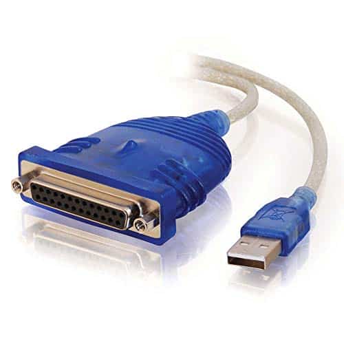C2G 16899 USB To DB25 Parallel Printer Adapter Cable, Beige (6 Feet, 1.82 Meters)