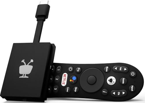 TiVo Stream 4K – Every Streaming App and Live TV on One Screen – 4K UHD, Dolby Vision HDR and Dolby Atmos Sound – Powered by Android TV – Plug-In Smart TV, One size