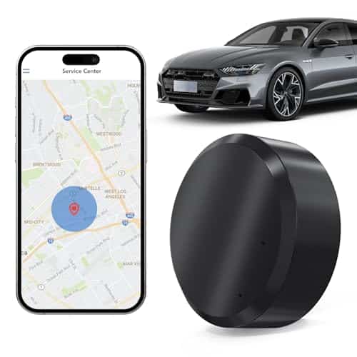 Mini GPS Tracker for Vehicles: Tracker Device for Vehicles No Subscription No Monthly Fee Car Tracker Device Hidden Magnetic Real-Time Tracking for Cars Kids (Black)