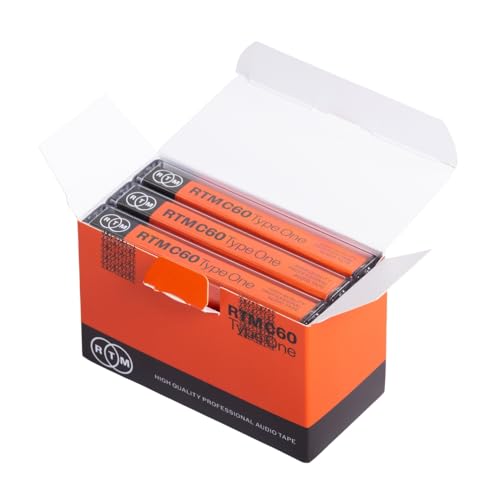 RTM C60 | Type One 60 Minute Blank Music Cassettes | Ideal for Audio Recording | Studio Quality | Pack of 3 Cassettes