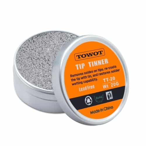 TOWOT Tip Tinner For Electronics Soldering, Iron Tip and Re-Tinning Solution, Removes Oxidation, 20g